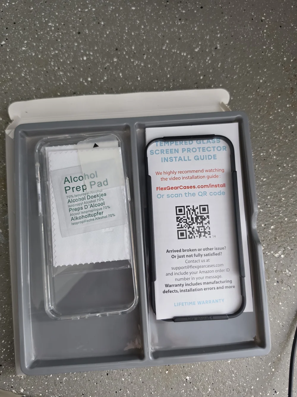 FlexGear Transparent Phone Case with Glass Screen Protector Kit - iPhone 13 mini